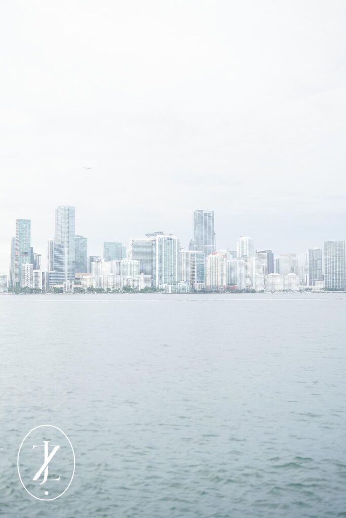 Miami skyline seen from Key Biscayne